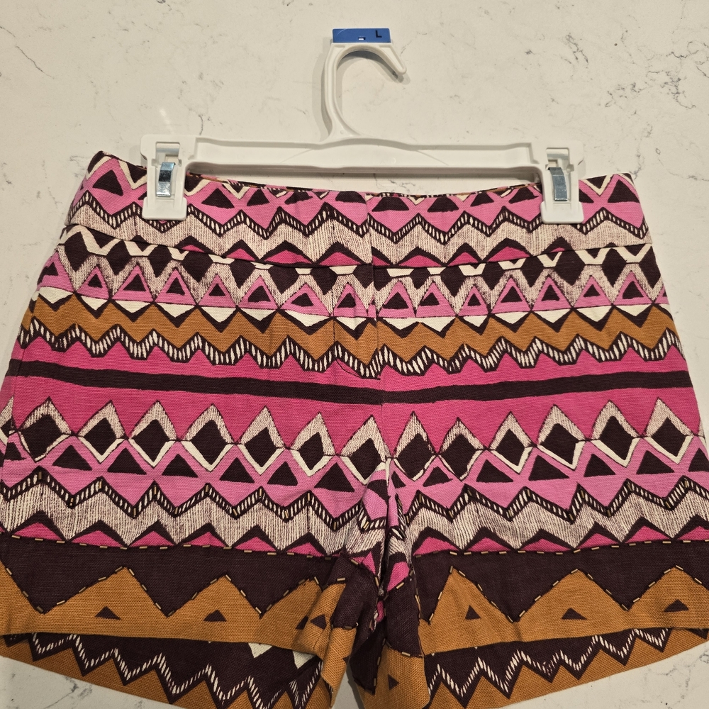 LOFT Pink and Brown Geometric Women's Shorts